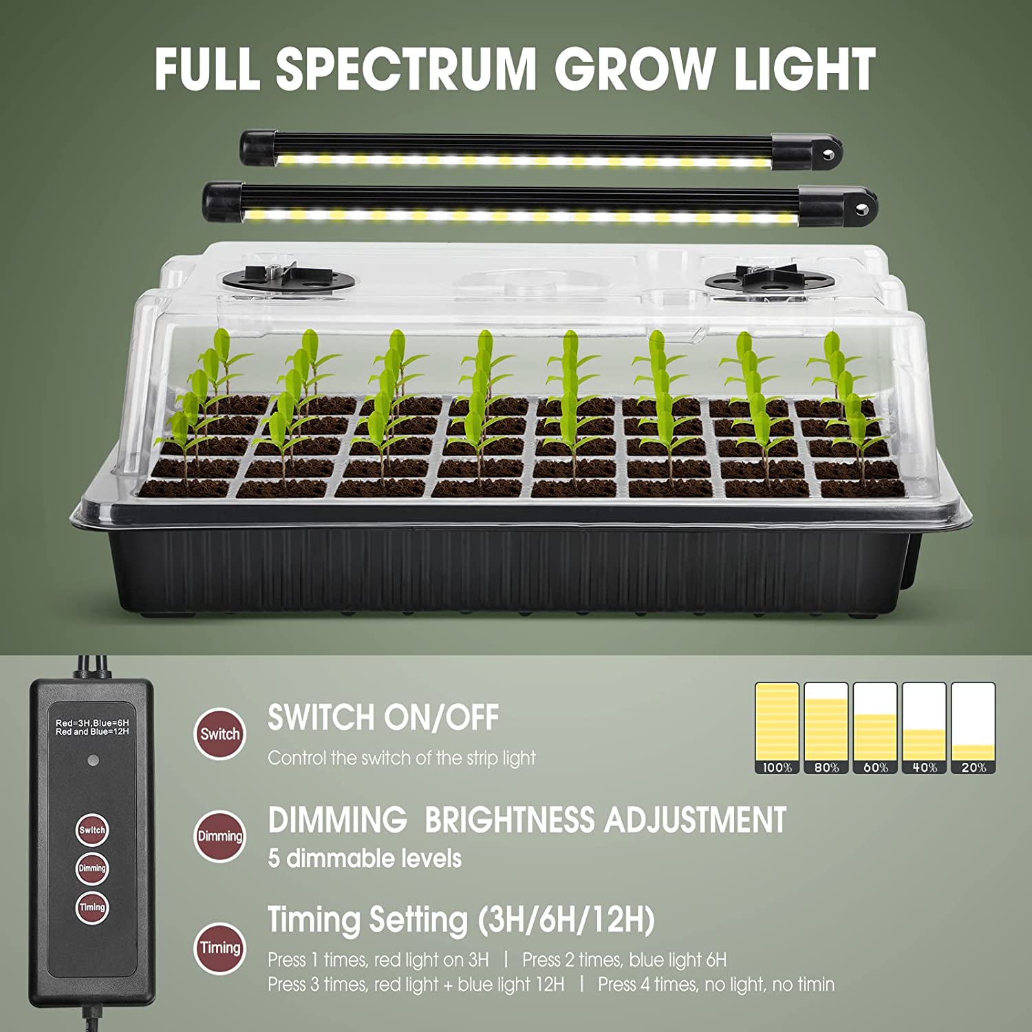 【Best 】1 Set, Seed Starter Tra - Humidity Dome Kit ulasan dan harga