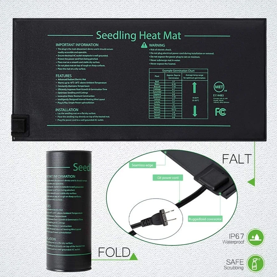 4 Sizes 220V EU Plug Seedling  - Heat Mat Seedling ulasan dan harga