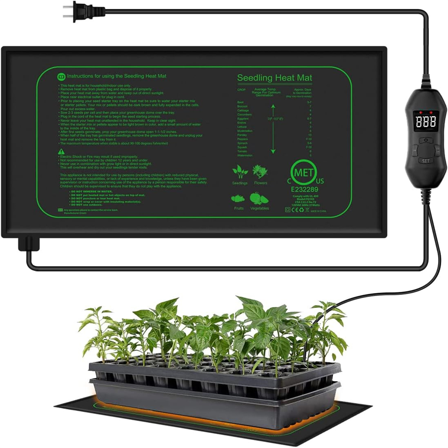 Seedling Heat Mat With Digital - Rooting Gel Clone ulasan dan harga
