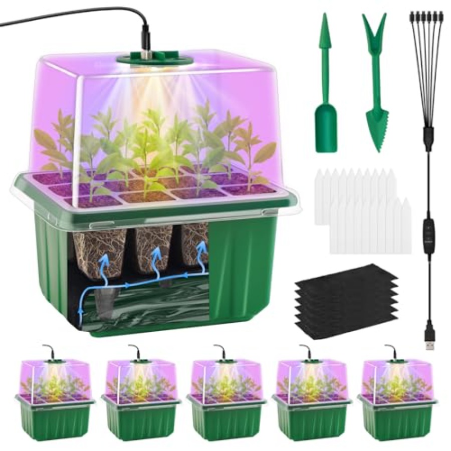 Seed Starter Tray with Light 6 - Humidity Dome Kit ulasan dan harga