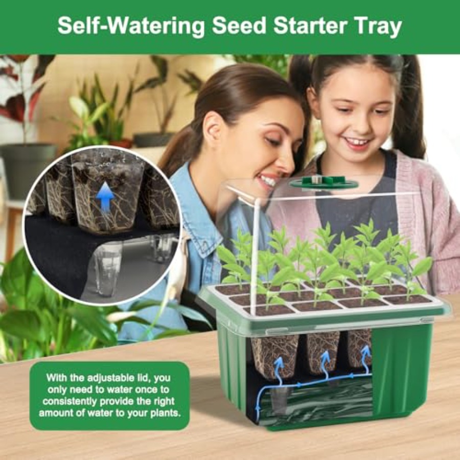 Seed Starter Tray with Light 6 - Humidity Dome Kit ulasan dan harga