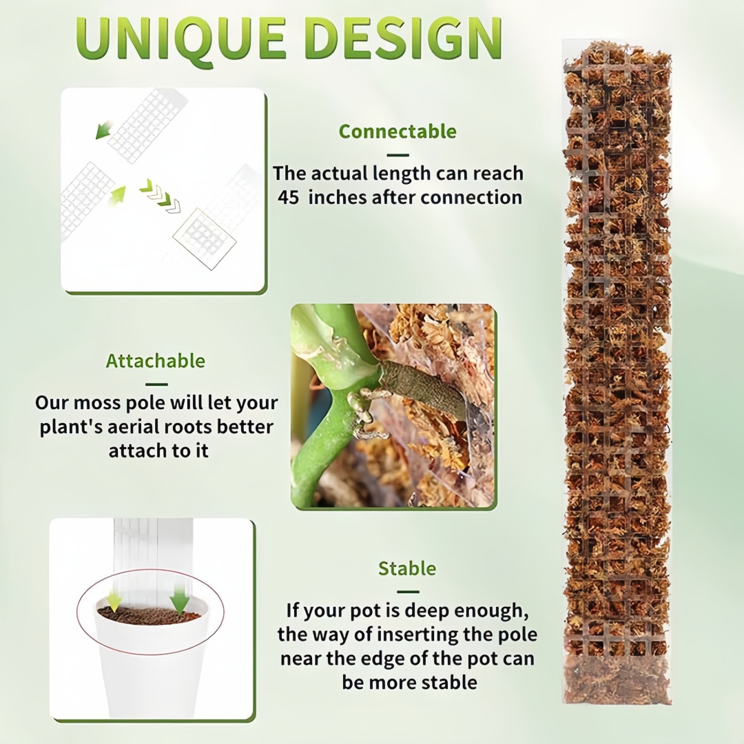Moss Pole Plastic Plant Stand  - Sphagnum Moss Dry ulasan dan harga