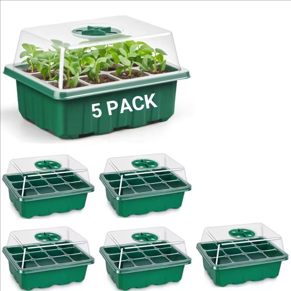 10pcs/5pcs Seedling Trays Seed - Humidity Dome Kit ulasan dan harga