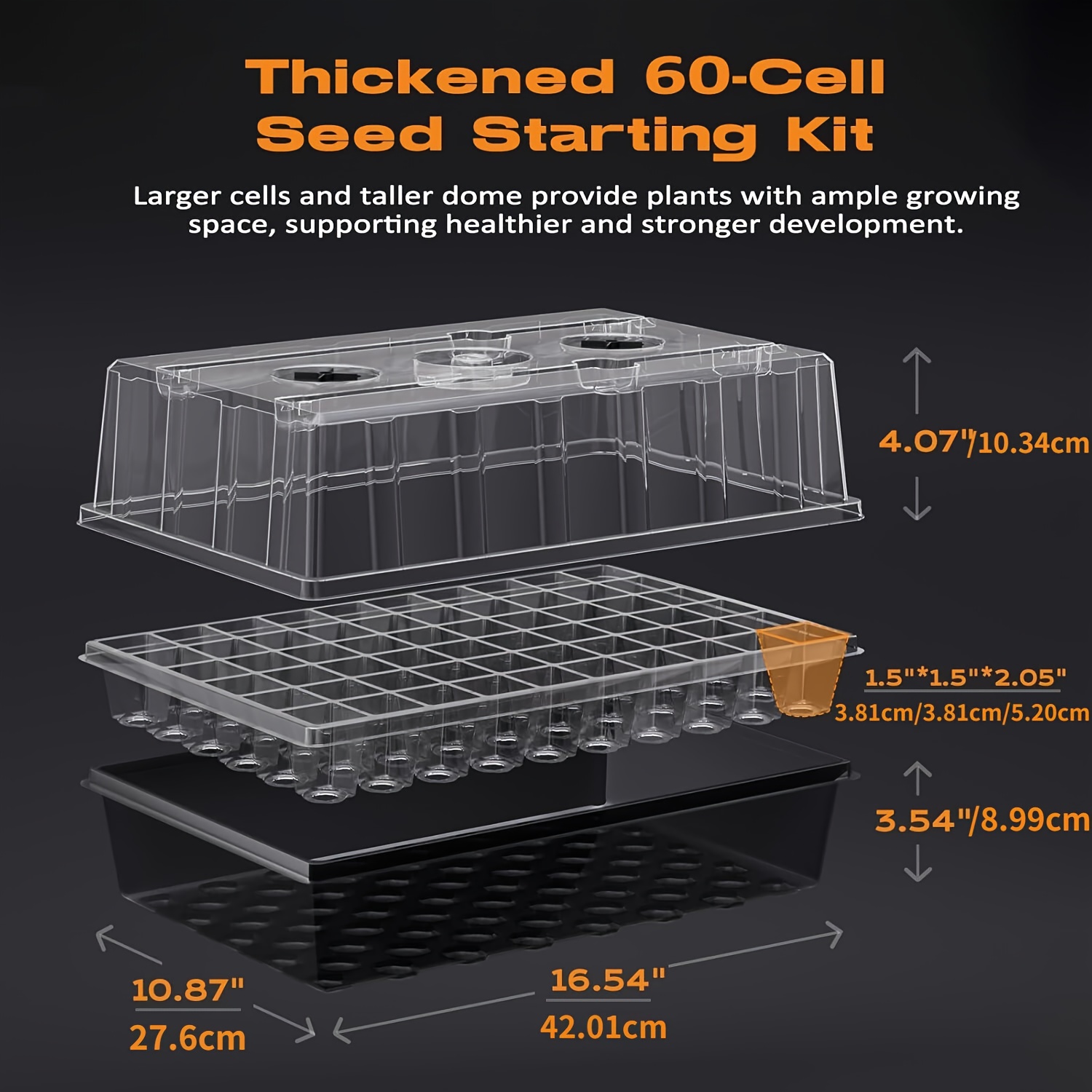 60-Cell Self-Watering Seedling - Humidity Dome Kit ulasan dan harga