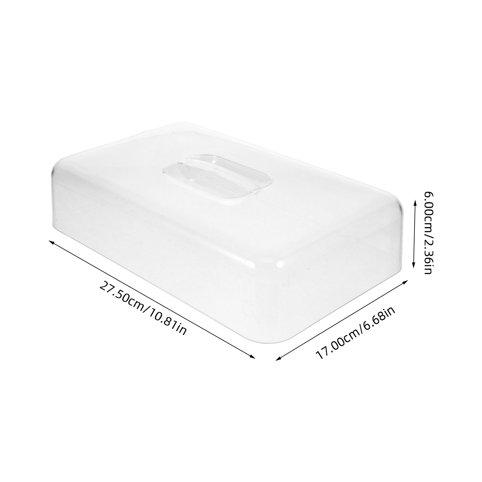 2Pcs Clear Acrylic Rectangular - Plastic Dome Clear ulasan dan harga