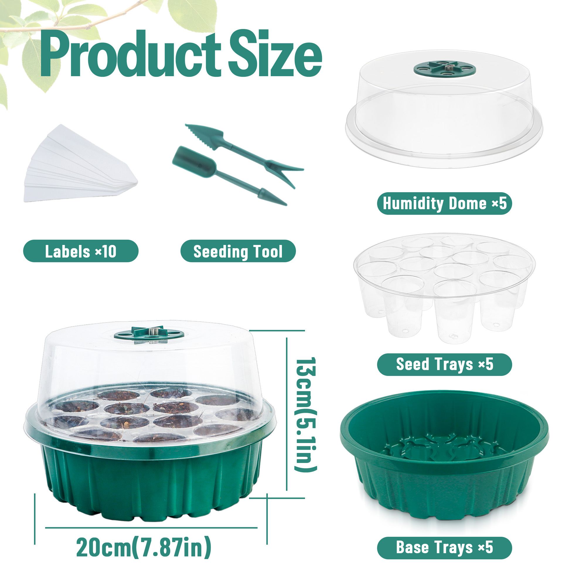 5 Pack Seed Starter Kit with P - Humidity Dome Kit ulasan dan harga