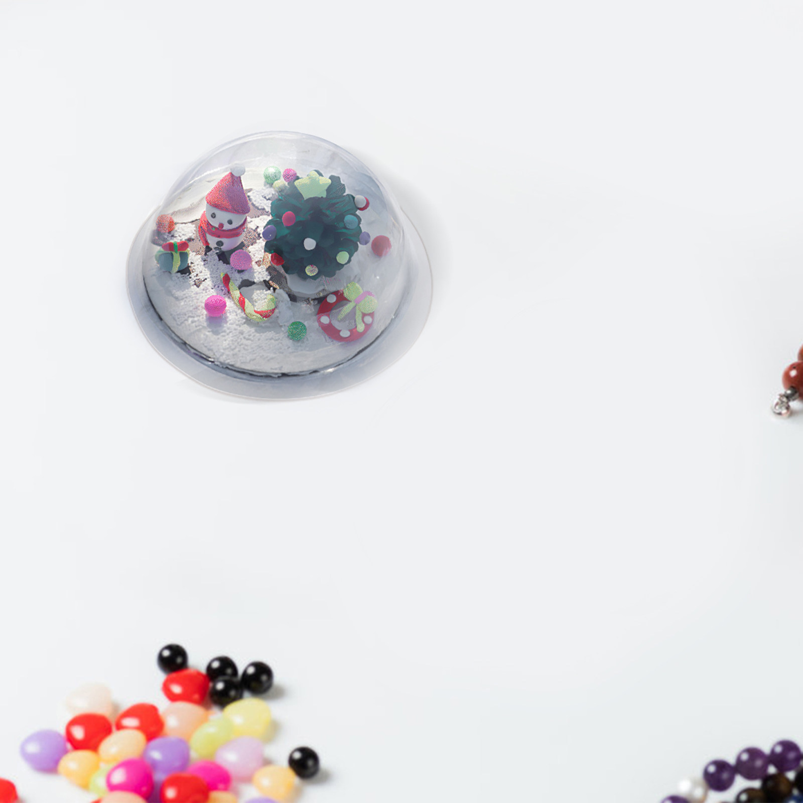 12Pcs Clear Fillable Plastic S - Plastic Dome Clear ulasan dan harga