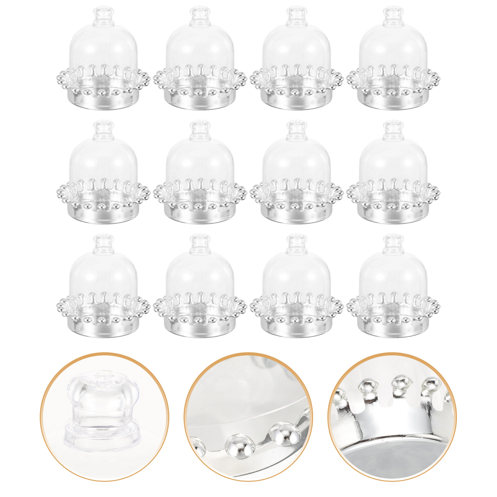 12Pcs Cake Stands Dome Cover T - Plastic Dome Clear ulasan dan harga