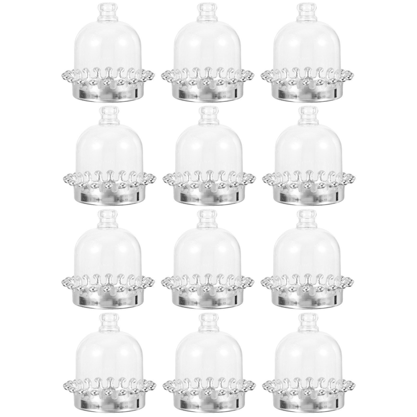 12Pcs Cake Stands Dome Cover T - Plastic Dome Clear ulasan dan harga