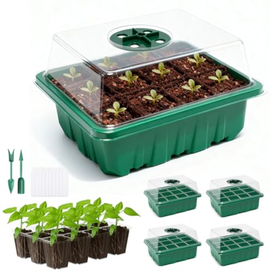 5 Packs Seed Starter Tray with - Humidity Dome Kit ulasan dan harga