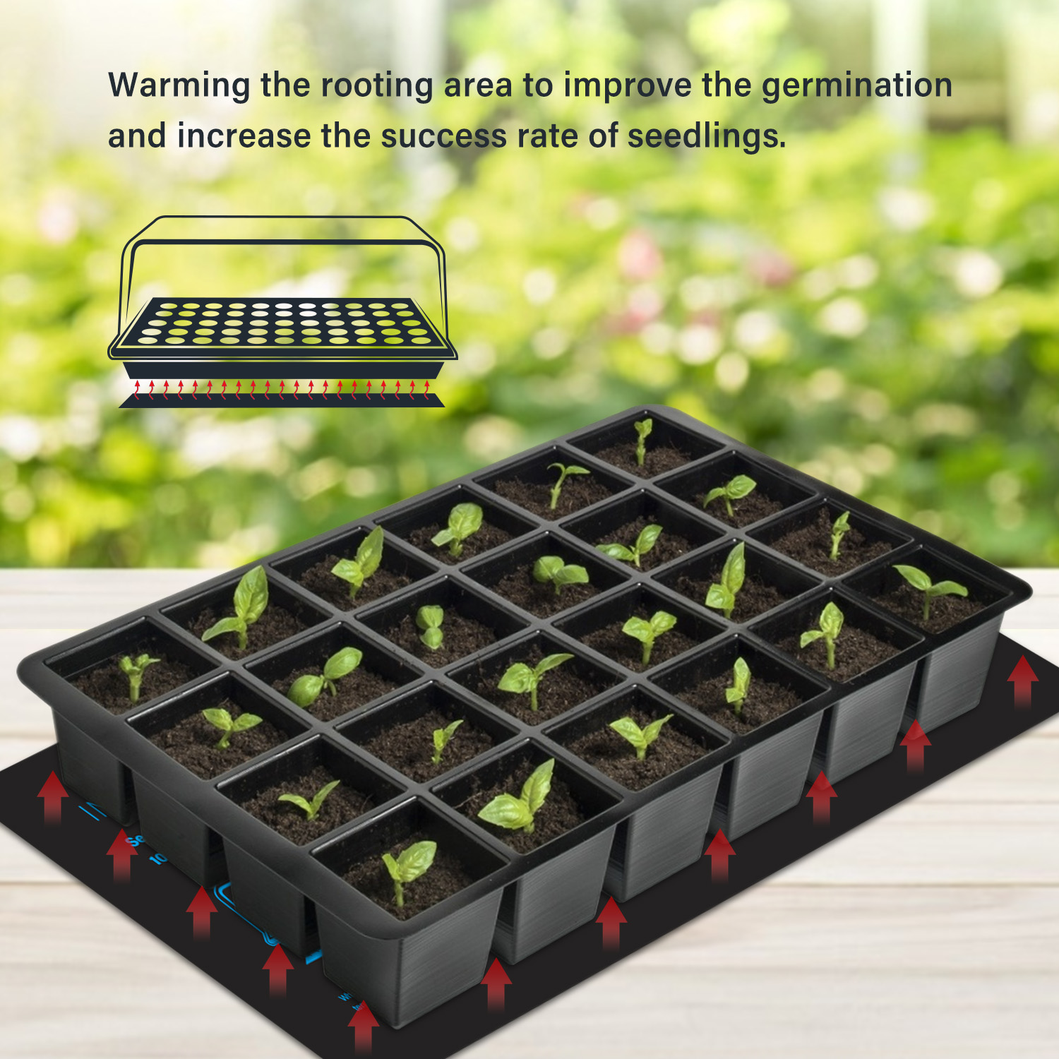 20.75x10CM EU/US/UK/AU Plug Se - Heat Mat Seedling ulasan dan harga