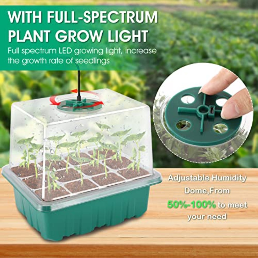 Seed Starter Tray with Light,  - Humidity Dome Kit ulasan dan harga